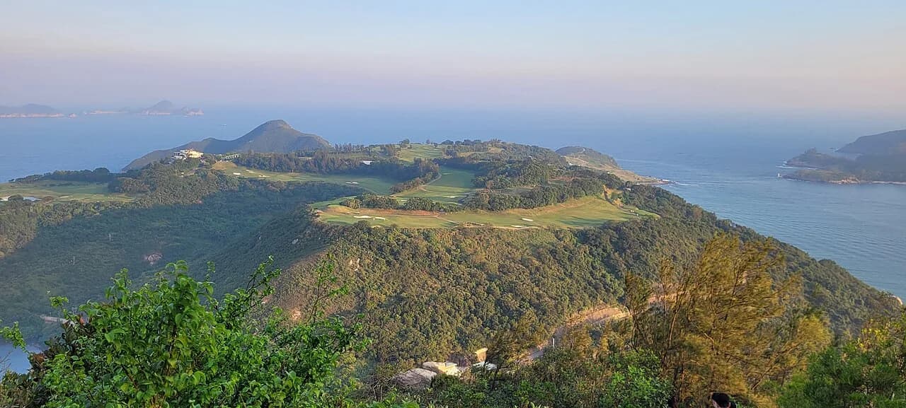 Clearwater Bay course viewed from near High Junk Peak